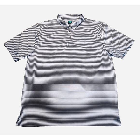 Pro Tour Polo Golf Shirt Gray Stripes Short Sleeve Cool Play Casual Men’s Sz XXL - Picture 1 of 8